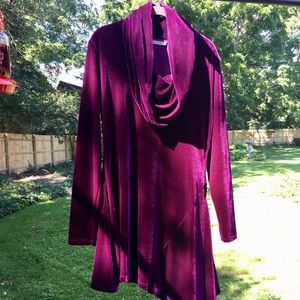 Asymmetrical Soft Surroundings Maroon Top